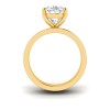 2.5 Ct Oval Lab Diamond Wide Band Solitaire Engagement Ring