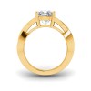 2 Ct Cushion Lab Diamond & .74 Ctw Wide Twisted Vine Engagement Ring