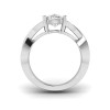 4 Ct Elongated Cushion Moissanite & .74 Ctw Wide Twisted Vine Engagement Ring