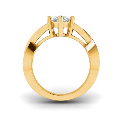 3 Ct Marquise Lab Diamond & .74 Ctw Wide Twisted Vine Engagement Ring