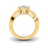 2.5 Ct Pear Lab Diamond & .74 Ctw Wide Twisted Vine Engagement Ring