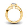4 Ct Radiant Lab Diamond & .74 Ctw Wide Twisted Vine Engagement Ring