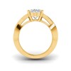 2 Ct Oval Moissanite & .74 Ctw Wide Twisted Vine Engagement Ring
