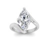 6 Ct Marquise Colorless Lab Diamond Curved Wave Engagement Ring