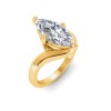 2.5 Ct Marquise Lab Diamond Curved Wave Engagement Ring