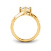2.5 Ct Marquise Lab Diamond Curved Wave Engagement Ring