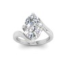 3 Ct Oval Lab Diamond Curved Wave Engagement Ring