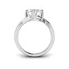 3 Ct Oval Lab Diamond Curved Wave Engagement Ring