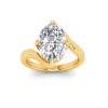 4 Ct Oval Lab Diamond Curved Wave Engagement Ring