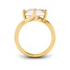 2.5 Ct Princess Moissanite Curved Wave Engagement Ring