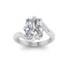 2.5 Ct Radiant Colorless Lab Diamond Curved Wave Engagement Ring