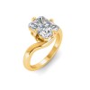 2.5 Ct Radiant Lab Diamond Curved Wave Engagement Ring