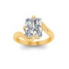 2.5 Ct Radiant Lab Diamond Curved Wave Engagement Ring