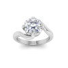 2 Ct Cushion Lab Diamond Curved Wave Engagement Ring
