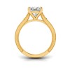 2 Ct Cushion Lab Diamond Classic Milgrain Solitaire Engagement Ring