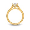 2 Ct Elongated Cushion Lab Diamond Classic Milgrain Solitaire Engagement Ring