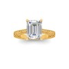 1 Ct Emerald Lab Diamond Classic Milgrain Solitaire Engagement Ring
