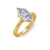1 Ct Marquise Lab Diamond Classic Milgrain Solitaire Engagement Ring