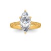1 Ct Marquise Lab Diamond Classic Milgrain Solitaire Engagement Ring