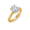 1 Ct Oval Moissanite Classic Milgrain Solitaire Engagement Ring