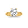 1 Ct Oval Moissanite Classic Milgrain Solitaire Engagement Ring