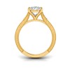 1 Ct Oval Moissanite Classic Milgrain Solitaire Engagement Ring