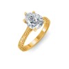 1 Ct Pear Lab Diamond Classic Milgrain Solitaire Engagement Ring