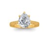 1 Ct Pear Lab Diamond Classic Milgrain Solitaire Engagement Ring