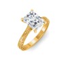 1 Ct Radiant Lab Diamond Classic Milgrain Solitaire Engagement Ring