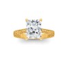 1 Ct Radiant Lab Diamond Classic Milgrain Solitaire Engagement Ring