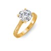 1 Ct Round Lab Diamond Classic Milgrain Solitaire Engagement Ring