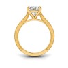 2 Ct Cushion Lab Diamond Classic Milgrain Diamond Band Engagement Ring