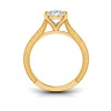 1 Ct Oval Moissanite Classic Milgrain Diamond Band Engagement Ring