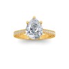 2 Ct Pear Lab Diamond Classic Milgrain Diamond Band Engagement Ring