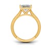 1 Ct Princess Lab Diamond Classic Milgrain Diamond Band Engagement Ring