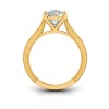 1 Ct Round Lab Diamond Classic Milgrain Diamond Band Engagement Ring