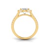 2 Ct Oval Lab Diamond & .50 Ctw Lab Diamond Halo Split Shank Pave Engagement Ring