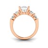6 Ct Elongated Cushion Lab Diamond & 1.60 Ctw Lab Diamond Legacy 5-Stone Engagement Ring