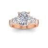6 Ct Elongated Cushion Lab Diamond & 1.60 Ctw Lab Diamond Legacy 5-Stone Engagement Ring