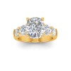 2 Ct Elongated Cushion Lab Diamond & 1.60 Ctw Lab Diamond Legacy 5-Stone Engagement Ring