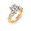 2 Ct Emerald Lab Diamond & 1.60 Ctw Lab Diamond Legacy 5-Stone Engagement Ring