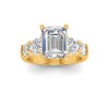2 Ct Emerald Lab Diamond & 1.60 Ctw Lab Diamond Legacy 5-Stone Engagement Ring