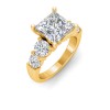 2 Ct Princess Lab Diamond & 1.60 Ctw Lab Diamond Legacy 5-Stone Engagement Ring