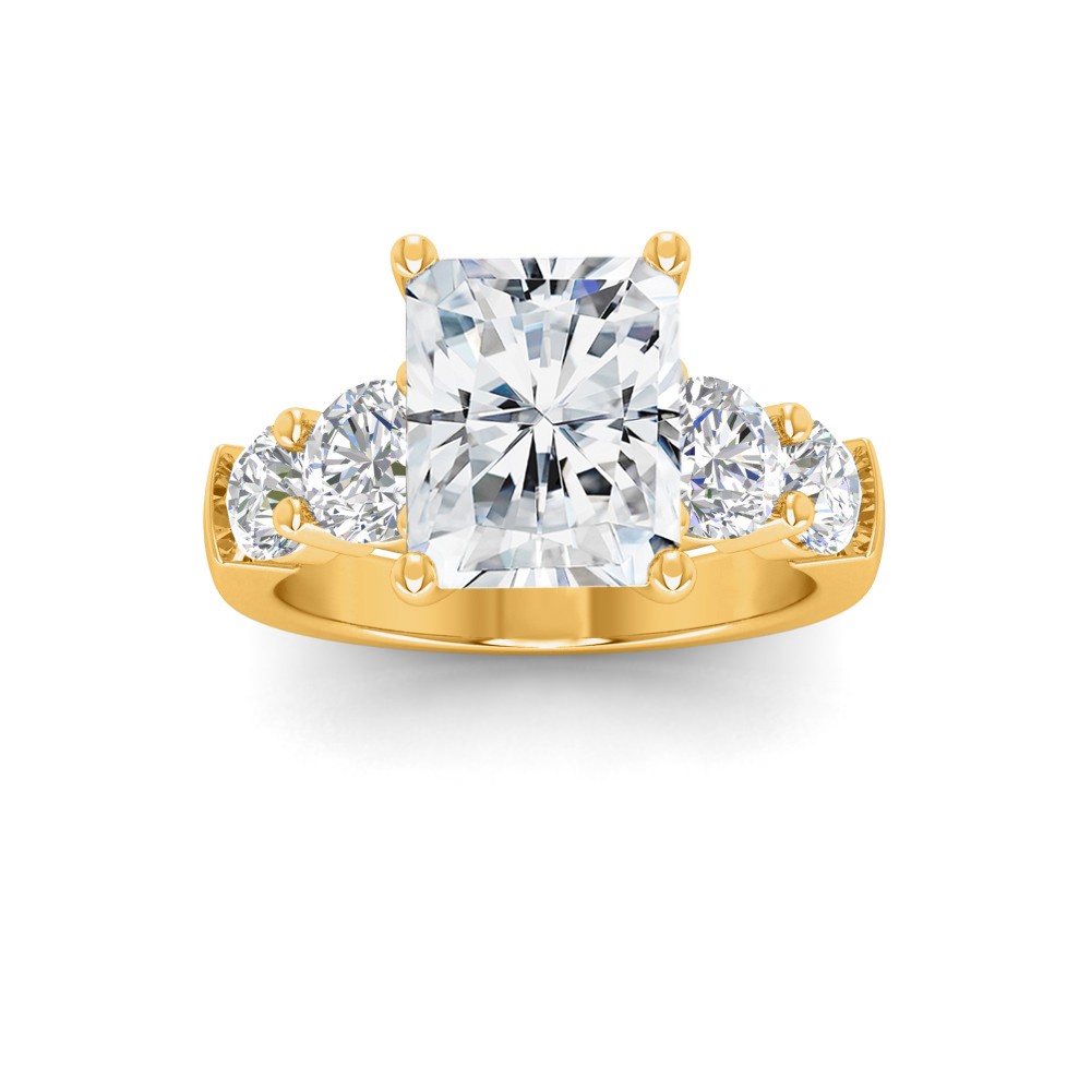 2 Ct Radiant Lab Diamond & 1.60 Ctw Lab Diamond Legacy 5-Stone Engagement Ring
