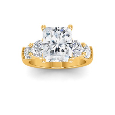 2 Ct Radiant Lab Diamond & 1.60 Ctw Lab Diamond Legacy 5-Stone Engagement Ring