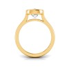 1 Ct Oval Moissanite Classic Low Profile Bezel Solitaire Engagement Ring