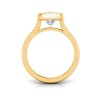 1 Ct Marquise Moissanite Classic Low Profile Bezel Solitaire Engagement Ring