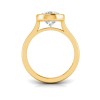 1 Ct Pear Moissanite Classic Low Profile Bezel Solitaire Engagement Ring