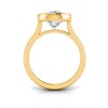 1 Ct Round Moissanite Classic Low Profile Bezel Solitaire Engagement Ring