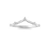 Dainty Round Colorless Lab Diamond Thin Curved Ring